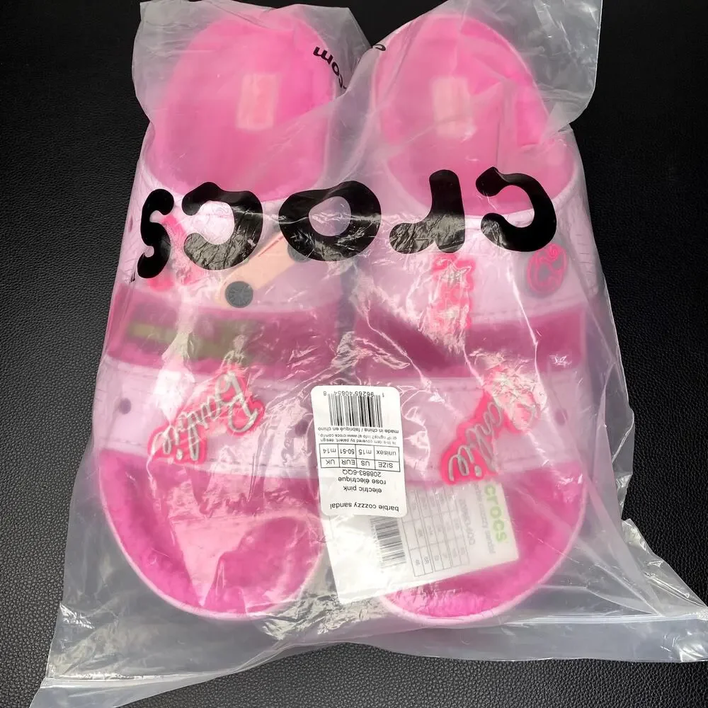 Barbie Cozzzy Sandal Crocs Electric Pink Size 15